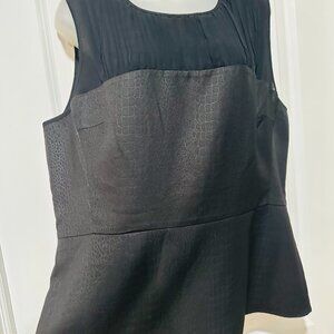 New Cabi Black Fit & Flare Bustier Blouse, Size 14 (NWOT)